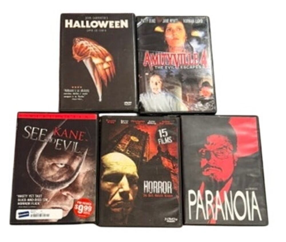 Horror/Suspense  DVD Lot Halloween Amityville 4 See No Evil Paranoia